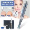 M8 Microneedling Pen Professional, Wireless Micro Needling Derma Auto Pen Kit for Face and Body, Gifts for Men Women, w/5pcs 16 Pin Cartridges 0.25mm
