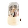 360¬∞ Rotating Makeup Brush Holder with Lid Makeup Organizer for Vanity Dustproof Makeup Brush Container with 7 Compartments
