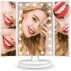 Trifold Lighted Vanity Makeup Mirror with 22 LEDs Lights