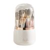 360¬∞ Rotating Makeup Brush Holder with Lid Makeup Organizer for Vanity Dustproof Makeup Brush Container with 7 Compartments