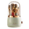 360¬∞ Rotating Makeup Brush Holder with Lid Makeup Organizer for Vanity Dustproof Makeup Brush Container with 7 Compartments