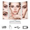 Trifold Lighted Vanity Makeup Mirror with 22 LEDs Lights